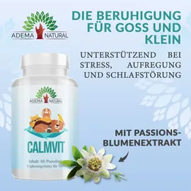 ADEMA NATURAL Calmvit Beruhigung für Tiere 60 Presslinge