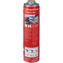 Rothenberger Multigas 300 Gaskartusche, 7/16"-EU, Sprachversion A