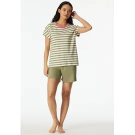 SCHIESSER Shorty Pyjama-Shirt Weiß 4XL