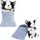 DEPESCHE TOPModel Plüsch Hund im Schlafsack 9 cm Blau