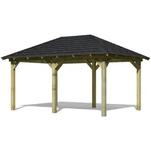 Karibu Pavillon Perida Set mit Schindeln