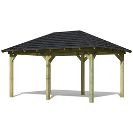 Karibu Pavillon Perida Set mit Schindeln