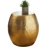 KADIMA DESIGN Beistelltisch 42 x 42 x 42 cm Aluminium Dekotisch Orientalisch in Gold | Gr.: onesize
