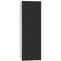 Hochschrank ELA mit Softclose, Korpus weiß seidenmatt, Front schwarz seidenmatt, 400 x 1200 x 350 mm - 93 139 02
