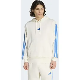 adidas Essentials 3-Streifen Kapuzensweat Herren Weiß XL