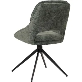 Mendler 2er-Set Esszimmerstuhl HWC-N73 Stoff Chenille grün
