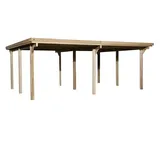 Weka Doppelcarport 618 Ohne Dacheindeckung Doppelcarport 618 Gr. 1 (603 x 512 cm) (Holzcarport)
