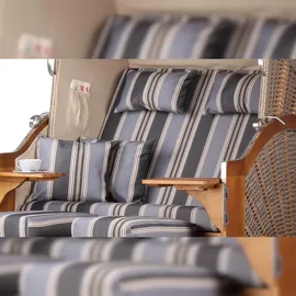 bene living Schleswig Pinie Zweisitzer PE mokka Modell 555