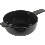Kuhn Rikon Caquelon Induktion Gusseisen schwarz matt mit Gegengriff Ø 24 cm, Caquelon, Schwarz