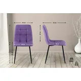 CLP Esszimmerstuhl Antibes Stoff lila