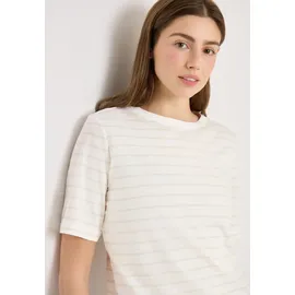 Cecil Rundhalsshirt Vanilleweiß M