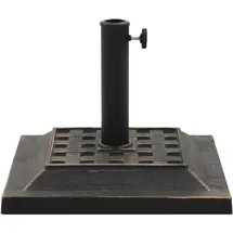 vidaXL Schirmständer Quadratisch 12 kg Polyharz Braun