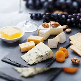 eGenuss Schieferplatten 6er-Set – Servierplatten aus Naturschiefer, schwarze Dessertteller & Sushi-Teller Gastronomie Catering – rechteckig 30x20 cm