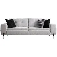 Villa Möbel Sofa Wall-Street, 1 Stk. 3-Sitzer, mit Relax-/Bettfunktion durch umklappbare Rückenlehne grau