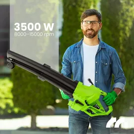 Maltec Laubbläser Laubsauger mit Schredder 3500 W