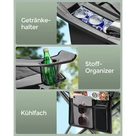 Songmics Campingstuhl Klappstuhl Grau