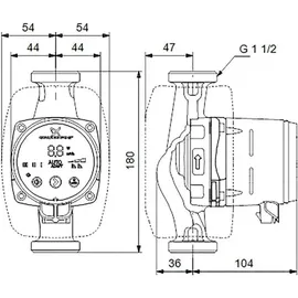 Grundfos ALPHA2 25-40 180 Heizungspumpe 99260497