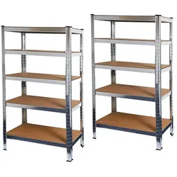 Belastbares Metallsteckregal Basti 2er Set
