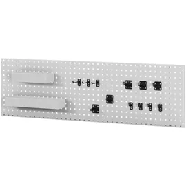 Rau Lochplatte für Wandmontage mit Ablagekasten und Hakenset BxTxH 1000x15x450mm