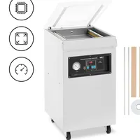 MSW Vakuumierer - 900 W - 40 cm - Edelstahl Vakuumiergerät Einschweißgerät Vakuummaschine Vakuumiergerät, Silber