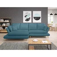 99rooms Mondino Ecksofa Velours Jasmine Türkis Links