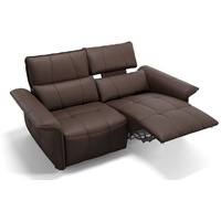 Sofanella 2-Sitzer Leder Adria, Relaxsofa, Designsofa, Designer Couch, Italienisches Sofa, 2er Sofa braun