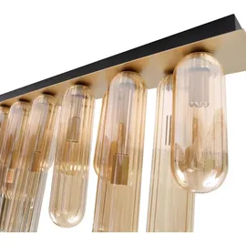 LUCANDE Freylin 12-flammig amber Glas