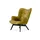 Konsimo Sessel Glori Velours 78 x 94 x 88 cm Gelb