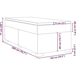 vidaXL Boxspringbett 100 x 200 cm Schwarz