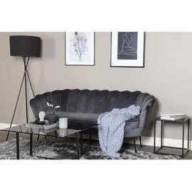 VCM Nice Sofa 3-Sitzer velour grau