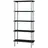 [en.casa] Standregal 180 x 80 x 34 cm Schwarz