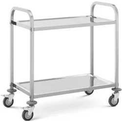 Royal Catering Servierwagen - Edelstahl - 2 Borde - Ablagen: 95 x 50 cm - 300 kg -