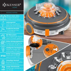 Kesser Poolroboter Aqua-9000 Anthrazit/Orange inkl. Transporttasche