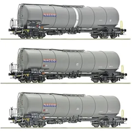 Roco 3-tlg. Set: Kesselwagen Nacco 6600197 H0