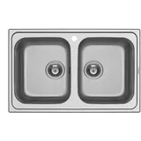 PYRAMIS Einbauspüle 'Athena' Edelstahl 79 x 50 cm