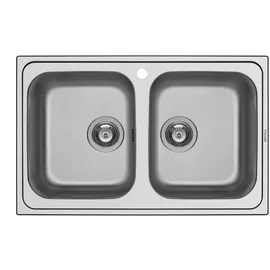 PYRAMIS Einbauspüle 'Athena' Edelstahl 79 x 50 cm