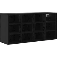 VidaXL Schuhschrank Schwarze Eiche 103x30x51 cm Holzwerkstoff