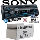 Sony Autoradio für Opel Astra G DAB+/Bluetooth/MP3/USB Einbauzubehör Einbauset