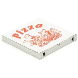 KK Verpackungen 1000 Pizzakartons 280 x 280 x 30 mm Pizzaschachteln Motiv Verpackungen weiß