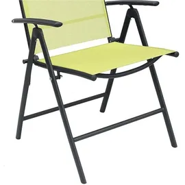 Mojawo Hochlehner Gartenstuhl 7 Pos. 59 x 65 x 110 cm anthrazit/limegrün
