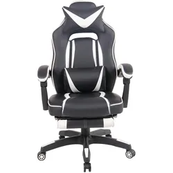 CLP Gaming Bürostuhl Heat mit Fußablage schwarz/weiß