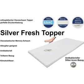 Matratzen Perfekt Viscotopper Silver Fresh 120 x 200 cm Weiß