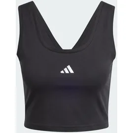 adidas Essentials Small Logo Cotton Lifestyle Tanktop Black / White XS