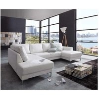 JVmoebel Sofa, Sofa Couch Polster Wohnlandschaft Design Ecksofa Leder U Form Sofas weiß