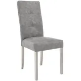 Beautysofa Stuhl, Hellgrau, Holz, 45x100x42 cm, Esszimmer, Stühle, Esszimmerstühle, Vierfußstühle
