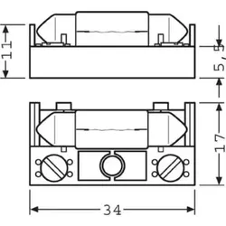 Renz Metallwaren. Beleuchtungshalter mit Soffitte 15V 97-9-85131