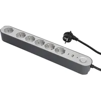 Unitec Steckdosenleiste 6-fach 1,8 m Silber