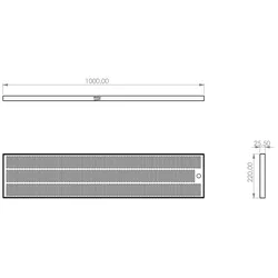 BieTal® Tropfschale Tropfkasten Edelstahl Lochplatte Aufbau Theke Bar 100x22cm