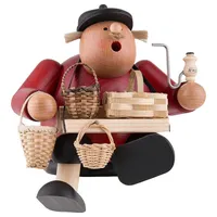 KWO Räuchermann Kantenhocker Korbhändler 15 cm bunt