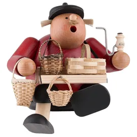 KWO Räuchermann Kantenhocker Korbhändler 15 cm bunt